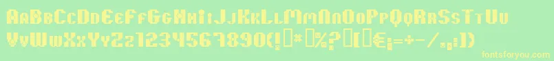 37kiloby Font – Yellow Fonts on Green Background