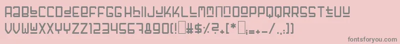 Czcionka Fuffzig – szare czcionki na różowym tle