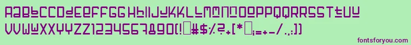 Шрифт Fuffzig – фиолетовые шрифты на зелёном фоне