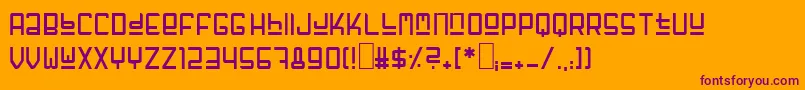 Шрифт Fuffzig – фиолетовые шрифты на оранжевом фоне