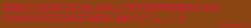 Fuffzig Font – Red Fonts on Brown Background