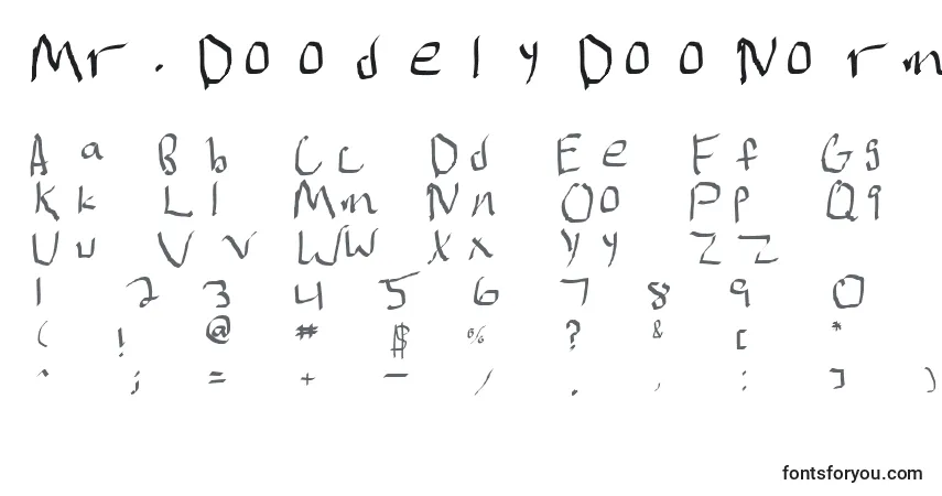 Schriftart Mr.DoodelyDooNormal – Alphabet, Zahlen, spezielle Symbole