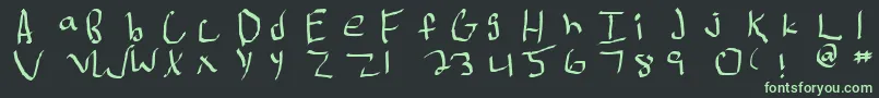 Mr.DoodelyDooNormal Font – Green Fonts on Black Background