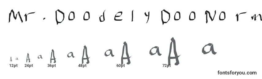 Размеры шрифта Mr.DoodelyDooNormal