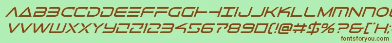 Telemarinesital1 Font – Brown Fonts on Green Background