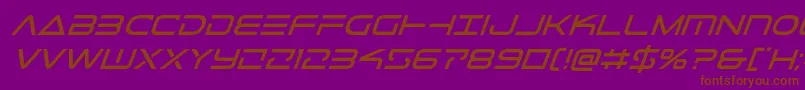 Telemarinesital1 Font – Brown Fonts on Purple Background