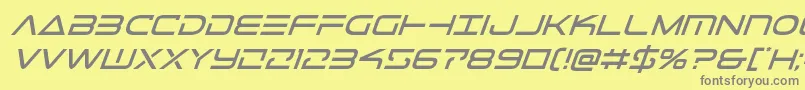Telemarinesital1 Font – Gray Fonts on Yellow Background