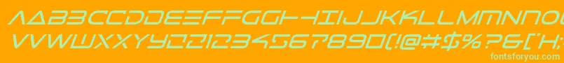 Telemarinesital1 Font – Green Fonts on Orange Background