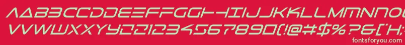 Telemarinesital1 Font – Green Fonts on Red Background