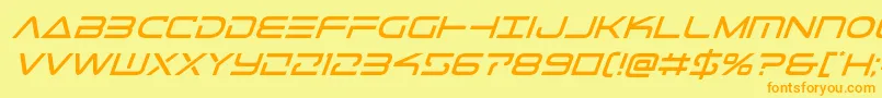 Telemarinesital1 Font – Orange Fonts on Yellow Background