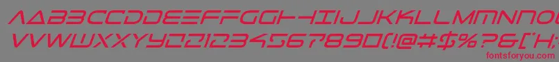 Telemarinesital1-Schriftart – Rote Schriften auf grauem Hintergrund