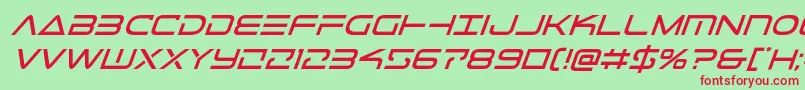 Telemarinesital1 Font – Red Fonts on Green Background