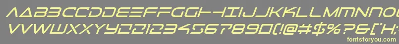 Telemarinesital1 Font – Yellow Fonts on Gray Background