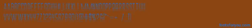 Alienleagueiigradbold-fontti – siniset fontit ruskealla taustalla