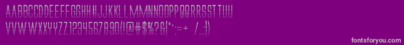 Alienleagueiigradbold Font – Green Fonts on Purple Background