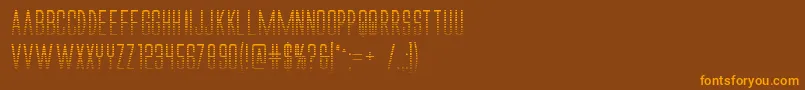 Alienleagueiigradbold Font – Orange Fonts on Brown Background