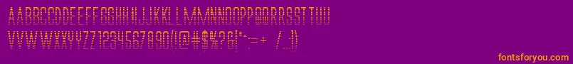 Alienleagueiigradbold-Schriftart – Orangefarbene Schriften auf violettem Hintergrund