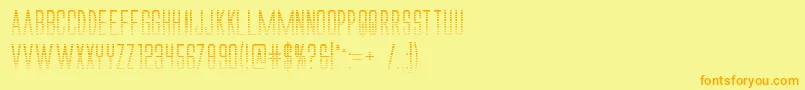 Alienleagueiigradbold Font – Orange Fonts on Yellow Background
