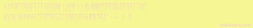 Alienleagueiigradbold-fontti – vaaleanpunaiset fontit keltaisella taustalla