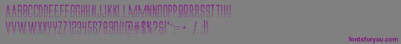 フォントAlienleagueiigradbold – 紫色のフォント、灰色の背景