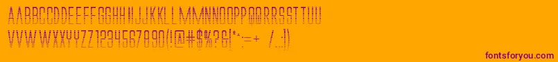 Шрифт Alienleagueiigradbold – фиолетовые шрифты на оранжевом фоне