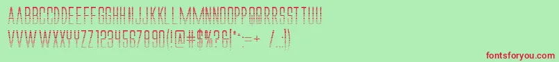 Alienleagueiigradbold Font – Red Fonts on Green Background