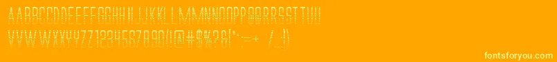 フォントAlienleagueiigradbold – オレンジの背景に黄色の文字