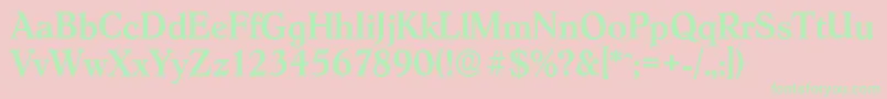 HobokenserialMediumRegular Font – Green Fonts on Pink Background