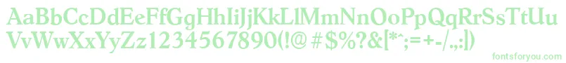 HobokenserialMediumRegular Font – Green Fonts on White Background