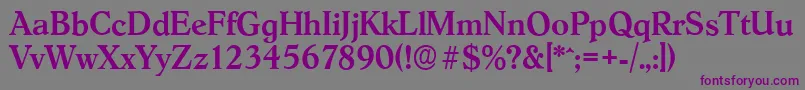 HobokenserialMediumRegular Font – Purple Fonts on Gray Background