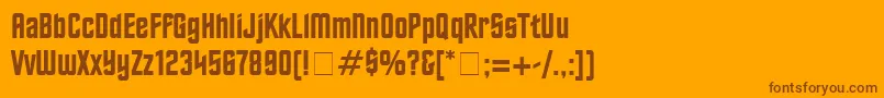 Finalold Font – Brown Fonts on Orange Background