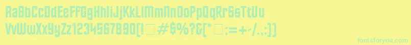 Czcionka Finalold – zielone czcionki na żółtym tle