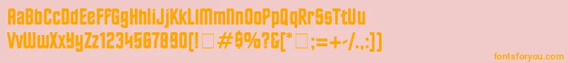 Finalold-Schriftart – Orangefarbene Schriften auf rosa Hintergrund