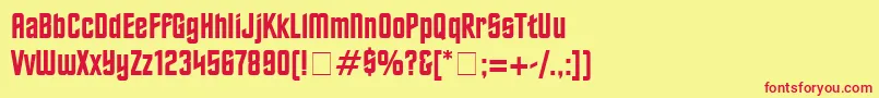 Finalold Font – Red Fonts on Yellow Background