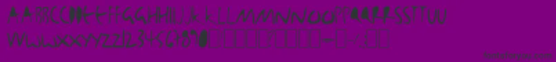 Bjbj-Schriftart – Schwarze Schriften auf violettem Hintergrund