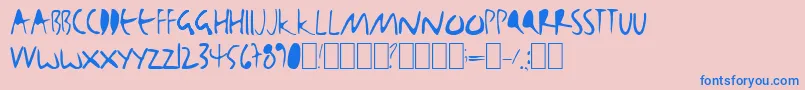 Bjbj Font – Blue Fonts on Pink Background