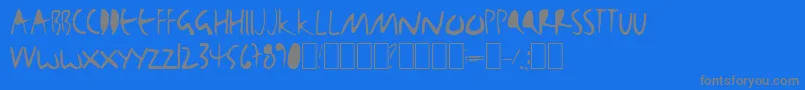 Bjbj-Schriftart – Graue Schriften auf blauem Hintergrund