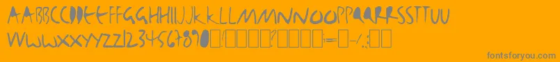 Bjbj Font – Gray Fonts on Orange Background