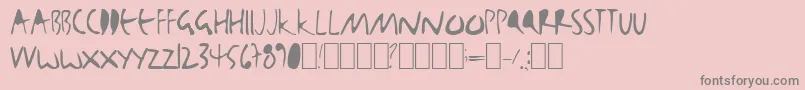 Bjbj-Schriftart – Graue Schriften auf rosa Hintergrund