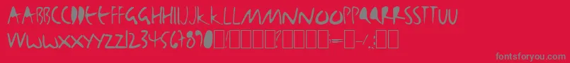 Bjbj Font – Gray Fonts on Red Background