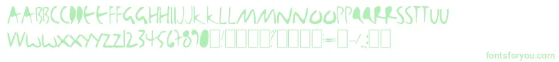 Bjbj-Schriftart – Grüne Schriften auf weißem Hintergrund