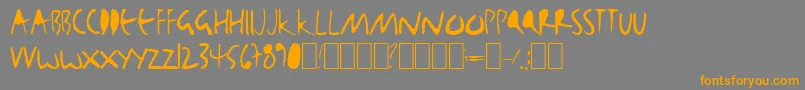 Bjbj Font – Orange Fonts on Gray Background