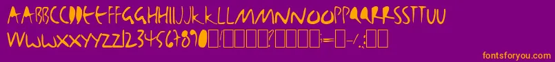 Bjbj Font – Orange Fonts on Purple Background