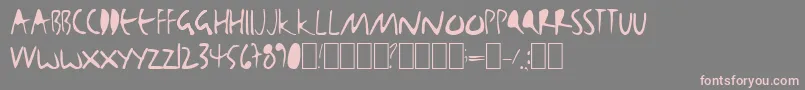 Bjbj-Schriftart – Rosa Schriften auf grauem Hintergrund