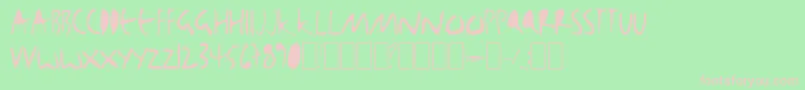 Bjbj Font – Pink Fonts on Green Background