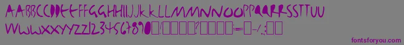 フォントBjbj – 紫色のフォント、灰色の背景