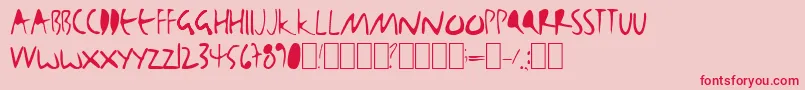 Bjbj Font – Red Fonts on Pink Background