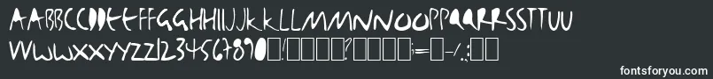 Bjbj-Schriftart – Weiße Schriften auf schwarzem Hintergrund