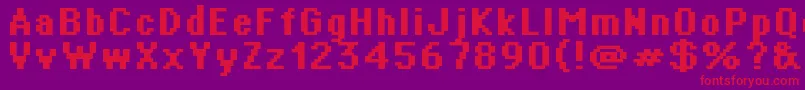 フォントSupertext02Bold – 紫の背景に赤い文字