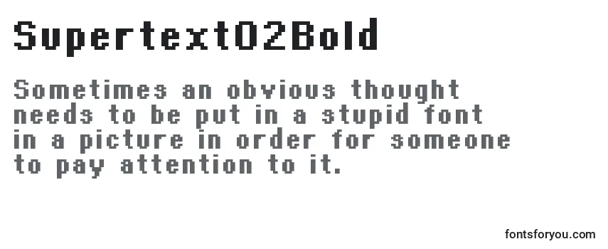 Supertext02Bold フォントのレビュー